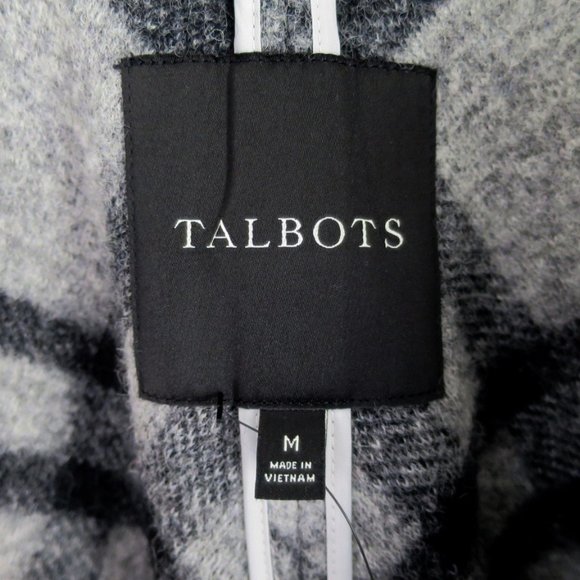 Talbots Wool Blend Plaid Cape Size M - Picture 8 of 10